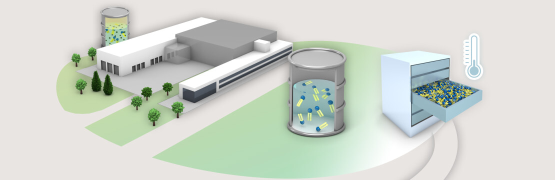 Purification and drying at Lipoid